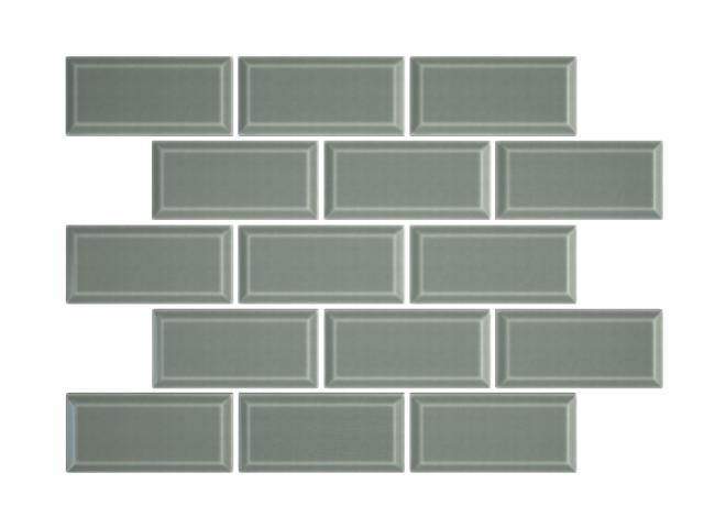 MOSAICO RETRO BRICKS SMALTO SHINE ACQUA